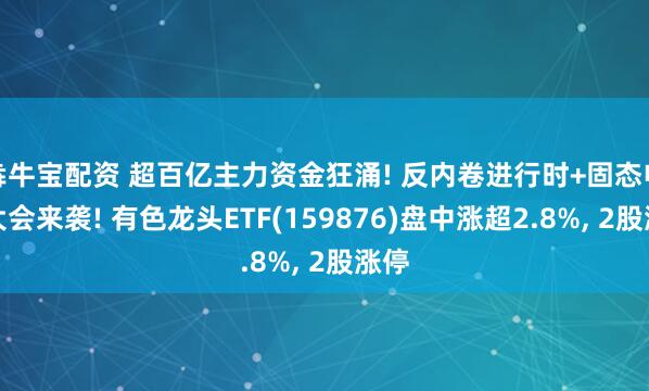 犇牛宝配资 超百亿主力资金狂涌! 反内卷进行时+固态电池大会来袭! 有色龙头ETF(159876)盘中涨超2.8%, 2股涨停